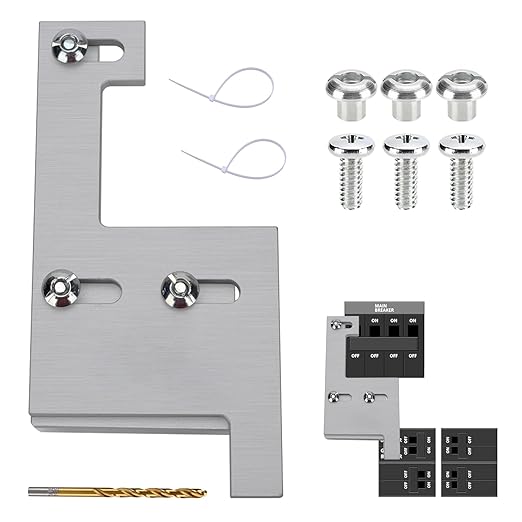 Generator Interlock Kit Compatible with GE General Electeric Vertical Main 150 and 200 AMP Panels, 2 1/4 Inch Spacing Between Main and Branch Breaker, Professional Interlock Kit(GE-200HDA)