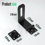 Door Lock Hasp Latch, 90 Degree Solid Iron Safety Packlock Clasp Hasp Lock Latch, Extra Thick Gate Lock Hasp with Screws Brushed Finish (2.24 inch)