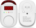 Koabbit Carbon Monoxide Detector - Plug in CO Level Monitor Alarm with Digital Display Sound & Light Warning for Home/Apartments/Hotel,Accurate & Easy to Install (White)