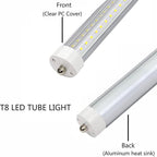 4ft T8 LED Tube Lights,36W 3600lm,White 6500K,Single Pin FA8,45.8 inches End to End,F48T12 CW 4ft LED Tube Replacemen,Ballast Bypass,Double End Power for Shop,Sign,Warehouse,Pack of 10