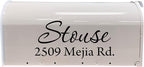 Mailbox Decals Personalized Address and Street Name Outdoor Stickers VWAQ-CMB1 (12 Inch X 6 Inch, Black)