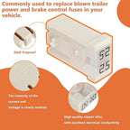 25A 32V Mini Slotted Automotive MCASE Shaped Cartridge Fuse Kit(Pack of 10pcs,25A)