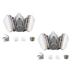 2 Pack 6200 Half Face Paint Respirator Mask with Filters, Active Carbon Gases Chemicals Respirator for Vapors, Dust,Formaldehyde, Sanding, Polishing, Spraying,Machine Polishing and other Work
