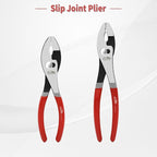 4-Piece Tool Set with Case Including 8-In and 10-In Slip Joint Pliers, 6” Flush Cutter, 5” Needle Nose Pliers for DIY & Home Use