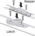 Window Sash Lock & Latch and Keeper Replacement for Andersen 200 Series Narroline and 400 Series Tilt-Wash Double-Hung Windows 1968 to Present (1 Pack, White Color)