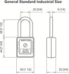 SAFBY Lockout Tagout Locks, Safety Padlock, Keyed Differently Loto Safety Padlocks for Lock Out Tag Out Kits Station (Red 11-20)