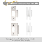 Probrico 6 Pack Interior Bedroom Entrance Door Lever Doorknobs Door Lock One Keyway Entry Keyed Alike Same Key Entrance Lockset in Satin Nickel Each with 3 Keys
