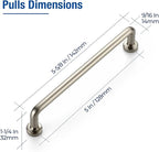 JOY DECOR Cabinet Pulls – 5 Inch Hole Center, Brushed Nickel, 30 Pack, Zinc Alloy Cabinet Handles for Drawers & Cupboard – Vintage Style Hardware for Kitchen, Bathroom, Dresser, Furniture Makeover