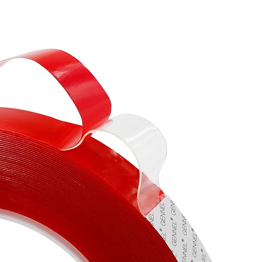 Double Sided Tape Clear, 20mm x 15M x 0.5mm Thickness, Transparent Strong Acrylic Adhesive Tape for Mobilephone LCD Strips Screen Case Wood Glass Repair Mounting