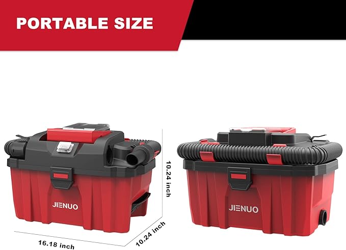 Cordless Shop Vac Wet and Dry, with 20V 4.0Ah Battery and Charger, 2.5 Gallon Shop Wet Dry Vacuum Cleaner with Blower Function, Portable Commercial Vac for Car, Home and Garage