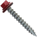 #14 Metal ROOFING SCREWS: (250) Screws x 1-1/2" CRIMSON RED Hex Head Sheet Metal Roof Screw. Self starting/tapping metal to woodsheet metal siding screws. EPDM washer. for corrugated roofing