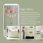 Country Chic All-in-One Chalk Paint for Furniture, Cabinets, Home Decor, Eco-Friendly, Matte Finish, Built-In Primer & Top Coat for Wood, Metal - Sage Advice (sage Green) - Quart 32 oz (950 ml)