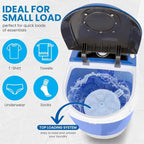 Pyle Upgraded Version Portable Washer - Top Loader Portable Laundry, Mini Washing Machine, Quiet Washer, Rotary Controller, 110V - For Compact Laundry, 4.5 Lbs. Capacity, Translucent Tubs