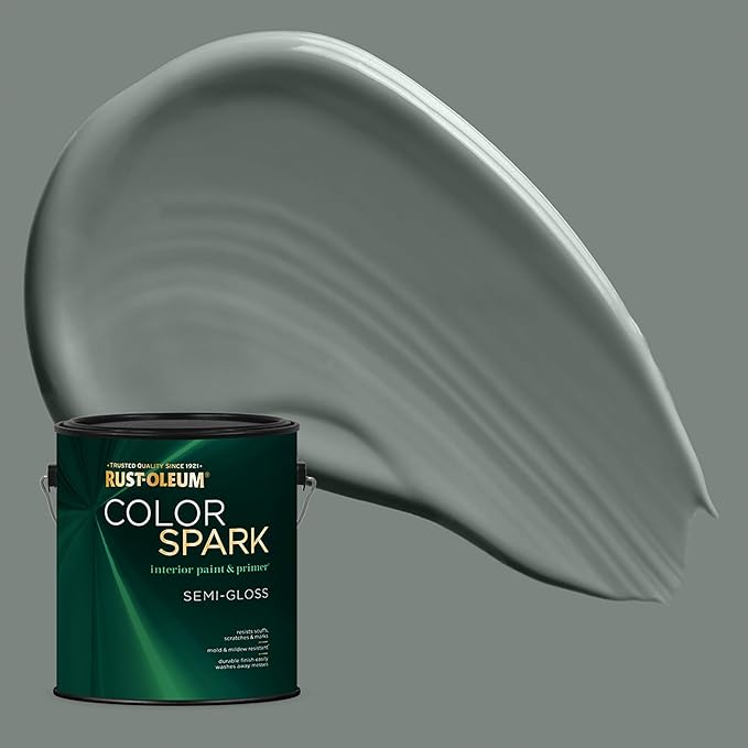 Rust-Oleum Color Spark Interior Paint and Primer in One, Semi-Gloss, Jungle Safari, 1 Gallon