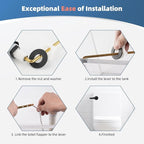 iFealClear Universal Metal Toilet Handle Replacement Kit, Front Mount Toilet Tank Flush Lever Handle with Stainless Steel Chain, Toilet Trip Lever Fits Most Toilets, Easy to Install, Matte Black