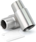 TAISHER 2PCS Stainless Steel Pipe Fittings, 3/4" NPT Male x 3/4" NPT Female Threaded, 2" Length Nipple Cast Pipe