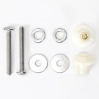 2Pcs Universal Toilet Tank Bolts Nuts, Heavy Duty Toilet Seat Screw Bolt Set, Premium Stainless Steel Hardware with Rubber Washers, Extra Long Nuts Easy Installation (MFL06)
