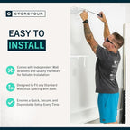 StoreYourBoard 2-Pack Heavy Duty Wall Shelves 1ft x 4ft – Wall-Mounted Garage Storage Shelving and Organization for Sheds, Closets, or Utility Rooms – Holds 200 lbs - White