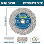 Diamond Tile Saw Blade 5" 125mm Cut Off Wheel for Cutting and Grinding Porcelain Ceramic Tile Marble Artificial Stone