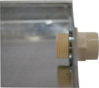 26GA Galvanized Drain Pan W/Connector & Hole-Rust-Free Made for Electric Water Heater & Air Conditioning Units Protects Floor from Water Damage, Easy to Install- 22"x22"x2"