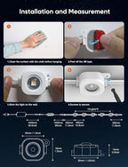 Permanent Outdoor Lights 150ft,RGBW Eaves Light with 108 LED Lights,111+ Scenes Modes Outdoor Lighting, Waterproof Permanent Light for Daily Holiday Halloween Decorations, Compatible with Alexa,White