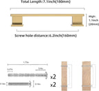 COTYKILEY 10 Pack 6-1/4 Inch(160mm) Champagne Bronze Cabinet Handles Gold Kitchen Cabinet Pulls Cabinet Door Handles Kitchen Cabinet Hardware