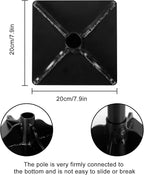 48 Inch Handle Steel Tamper, 8" x 8" Heavy Duty Garden Tamper Tool, Labour-Saving for Levelling Land, Installing Paving Stones and Repairing Pavements