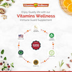 '-10 in 1- Made in USA Immune Support Supplement–Elderberry Immune Guard and Booster with Zinc and Vitamin C, Vitamin B6, Turmeric, Garlic, Echinacea 60 Count/1 Month Supply