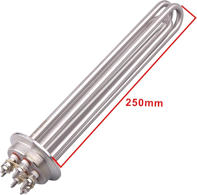 DERNORD 2 Inch Tri-Clamp 240V Water Heating Element Immersion U Type Electrical Brewing Boiler Heater (240V 6000W)