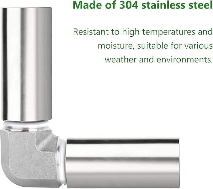 TAISHER 2PCS Stainless Steel Pipe Fittings, 3/8" NPT Female x 3/8" NPT Female Threaded, 2" Length Thickened Nipple Cast Pipe