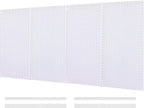 OmniWall 16" x 32" Metal Pegboard Panel 4-Pack for Garage & Home Wall Storage Organization System (White)