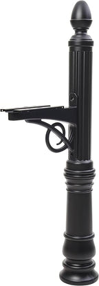 Architectural Mailboxes Victorian Plastic Mailbox Post, Compatibility Code A, B, VP000BAM, Black