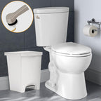 Hibbent Universal Metal Side Mount Toilet Handle Replacement Kit, Brass Toilet Flush Tank Lever with Stainless Steel Flapper Chains for Most Toilets, Brushed Nickel