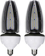 GoodBulb 50W Acorn Light Retrofit LED Light Bulb High Output 6500 Lumens E26 Base & E39 Base Adapter 5000K Daylight White Color Car Dealership Lighting