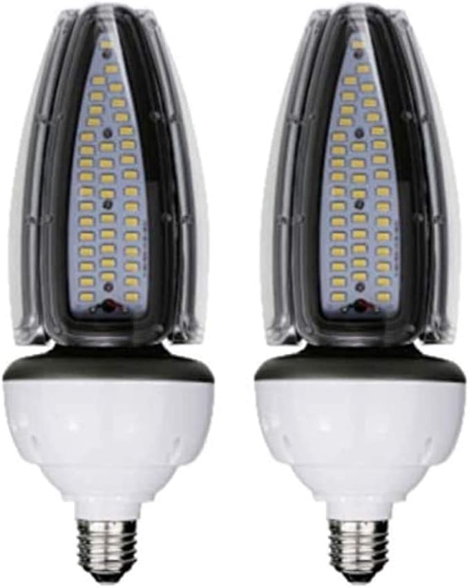 GoodBulb 50W Acorn Light Retrofit LED Light Bulb High Output 6500 Lumens E26 Base & E39 Base Adapter 5000K Daylight White Color Car Dealership Lighting