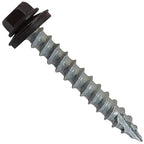#14 Metal ROOFING SCREWS: (250) Screws x 1-1/2" DARK BROWN Hex Washer Head Sheet Metal Roof Screw. Self starting/tapping EPDM washer. Colored head for corrugated roofing