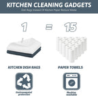 Niallant 4PCS Cotton Terry Dish Rags, Quick Drying Dish Cloths, Kitchen Towels, Grey, 12x12in