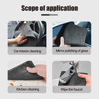 Thickened Magic Cleaning Cloth, 2026 New Reuseable Streak Free Microfiber Cloth Magic Fiber Microfiber Cleaning Cloth, Multipurpose Miracle Rags for Kitchen, Window, Glass, Cars (10pcs, 16x12 in)