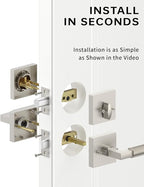 Asidrama Premium Satin Nickel Zinc-Alloy Front Door Lock Set: Double Cylinder Deadbolt, Heavy Duty Security Handleset for Left/Right Exterior Doors, Universal Entry Locks (2 Pack)