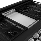 Gordon Ramsay by THOR Kitchen 48 Inch Professional Liquid Propane Range with Tilt Panel Touch Control in Black/Stainless Steel