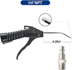 MEANLIN MEASURE 8 PCS Pistol Grip Air Blow Gun With 1/4" Nickel-plated Iron Air Plug For Air Compressor Home Garage Store Industrial