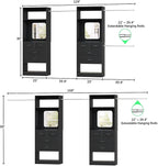 Unikito Closet Systems, 6-14FT Walk in Closet Organizer with 8 Drawers and Mirror, 168" Large Wood Closets Insert with Tower, Sturdy Wardrobe Closets Garment Rack with Extendable Hanging Rods, Black