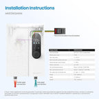 Midea 13KW Electric Tankless Water Heater, Touch Control, Wi-Fi Control, LED Display, Child Mode, 240 Volts with Automatic Power Modulation, On-demand Hot Water, White