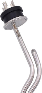 DERNORD 240V 5500W Tri-clamp Ripple Heating Element Stainless Steel Immersion Water Heater with 3-Wire Electrical Locking Plug (1.5 Inch Tri clamp)