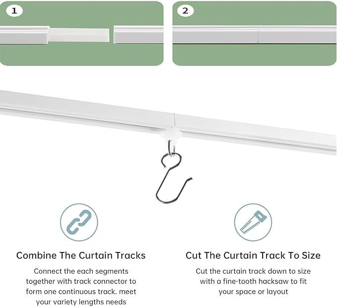 Self Adhesive Curtain Track Ceiling Or Wall No Drill Rod, Adhesive Curtain Rod For Windows Cabinet Closet Bathroom Shower (128 Inch)