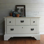 Dixie Belle Paint Company Chalk Finish Furniture Paint - Buttercream (4oz) - Matte Creamy White Chic Chalk Mineral DIY Furniture Paint