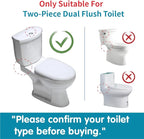 3-Inch Dual Flush Valve Repair Kit for 2-Piece Toilet, Suitable for Glacier Bay, Kohler, Aquasource and more. Includes 8.2" Height Flush Valve, Button, Fill Valve, Gasket, Bolts