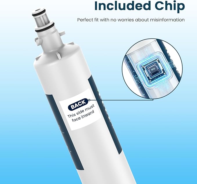 Crystala Filters Replacement for GE® RPWFE, RPWF (with CHIP) Refrigerator Water Filter, Compatible with WSG-4, WF277, GFE28GMKES, PFE28KBLTS, GYE22HMKES, DFE28JSKSS, GFE28GYNFS, GFD28GYNFS, 1 Pack