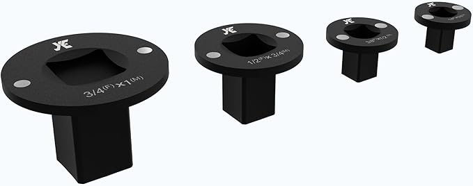Socket Adapter Set, 4PC Low Profile Impact Ratchet Adapter Kit for Tight Spaces - Includes 3/4" to 1", 1/2" to 3/4", 1/2" to 3/8", 1/4" to 3/8" Drive Size Converters
