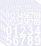 Leinuosen 260 Pcs Back to School Gifts Mailbox Numbers Stickers Adhesive Numbers for Outside Reflective Vinyl Waterproof Address Sticker for Mailbox Signs, Classroom, 1&2&3 Inch(White Word)